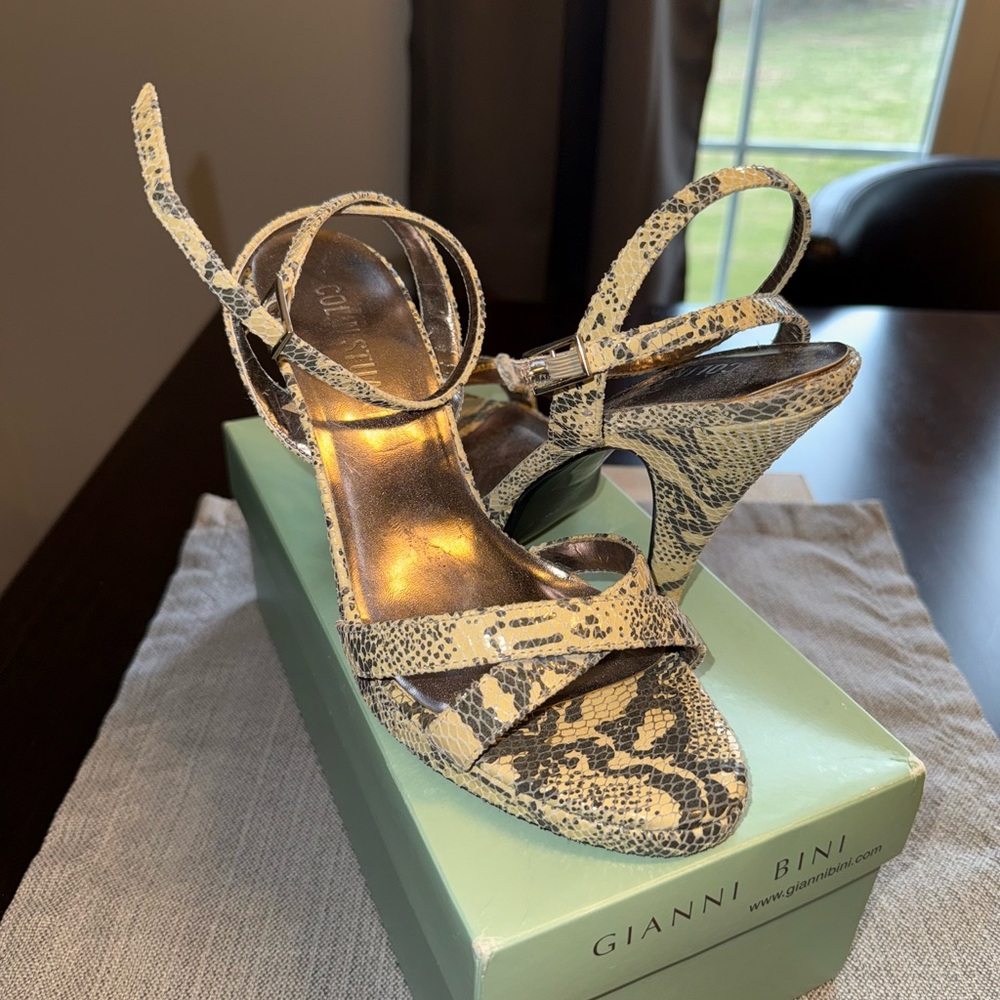 Colin Stuart Snakeskin Women's Heels Strappy Sandals